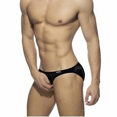 BIKINI FLOWERLY DENTELLE NOIRE AD1078 - ADDICTED