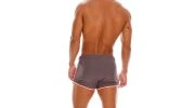 SHORT DE SPORT COURT GRIS/ROSE EN MESH - JOR
