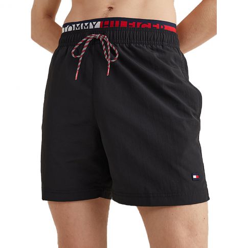 SHORT DE BAIN UNI NOIR M02509 - TOMMY HILFIGER