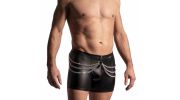 BOXER LONG CATENA SIMILI NOIR M2222 - MANSTORE