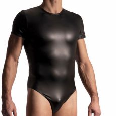 BODY ZIPPED SIMILI NOIR M2222 - MANSTORE