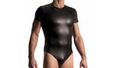 BODY ZIPPED SIMILI NOIR M2222 - MANSTORE