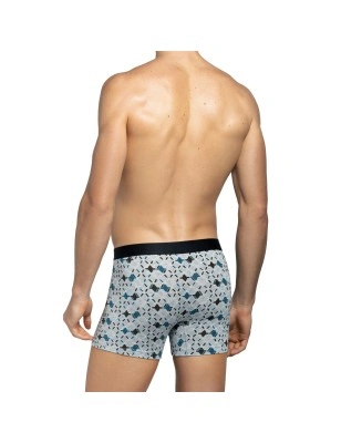 BOXER IMPRIME GEOMETRIQUE GRIS IM1221L1000 - IMPETUS