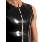 DEBARDEUR ZIPPED VINYLE NOIR M2225 - MANSTORE