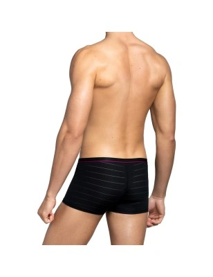 BOXER NOIR A RAYURES TRANSPARENTES - IMPETUS