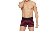 BOXER A RAYURES BORDEAUX ET NOIR - E201E41 - EDEN PARK