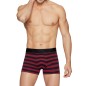 BOXER A RAYURES BORDEAUX ET NOIR - E201E41 - EDEN PARK