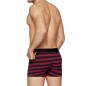 BOXER A RAYURES BORDEAUX ET NOIR - E201E41 - EDEN PARK