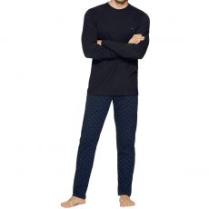 PYJAMA LONG MARINE IMPRIME - 1551G9600 - EDEN PARK 