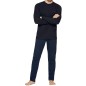 PYJAMA LONG MARINE IMPRIME - 1551G9600 - EDEN PARK 