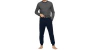 PYJAMA LONG MARINE ET BLANC - 1551G9100 - EDEN PARK 