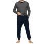 PYJAMA LONG MARINE ET GRIS - 1551G9100 - EDEN PARK