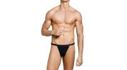 STRING NOIR A RAYURES TRANSPARENTES 1141J9100 - IMPETUS