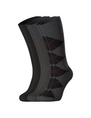 PACK DE 3 PAIRES DE CHAUSSETTES GRIS/NOIR/BORDEAUX - IMPETUS