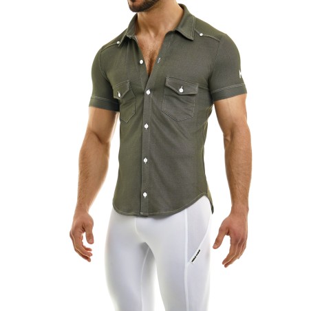 CHEMISE JEANS MANCHES COURTES KAKI 05041 - MODUS VIVENDI