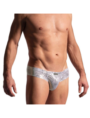 SLIP CHEEKY MOTIF CROCODILE ARGENT M2227 - MANSTORE