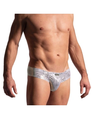 SLIP CHEEKY MOTIF CROCODILE ARGENT M2227 - MANSTORE