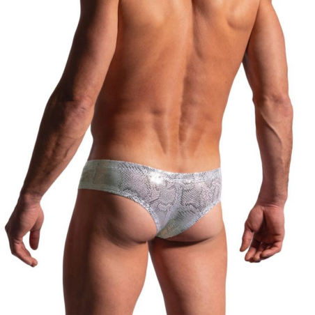 SLIP CHEEKY MOTIF CROCODILE ARGENT M2227 - MANSTORE