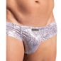 SLIP CHEEKY MOTIF CROCODILE ARGENT M2227 - MANSTORE