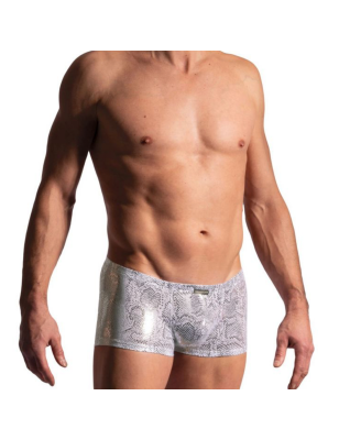 BOXER MICROPANTS MOTIF CROCODILE ARGENT M2227- MANSTORE