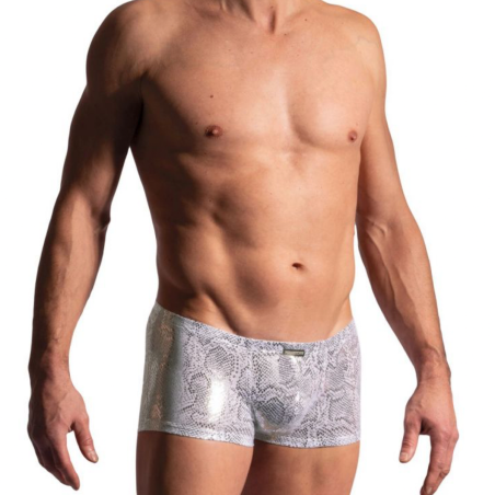 BOXER MICROPANTS MOTIF CROCODILE ARGENT M2227- MANSTORE