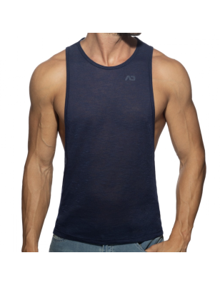 DÉBARDEUR FIN ECHANCRÉ FLAME BLEU MARINE AD1108 - ADDICTED