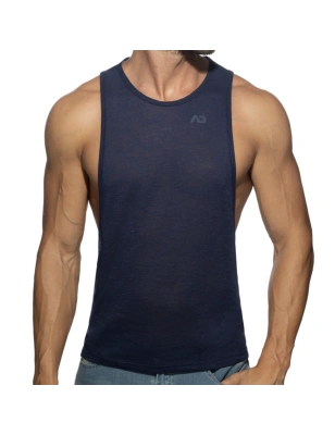 DÉBARDEUR FIN ECHANCRÉ FLAME BLEU MARINE AD1108 - ADDICTED