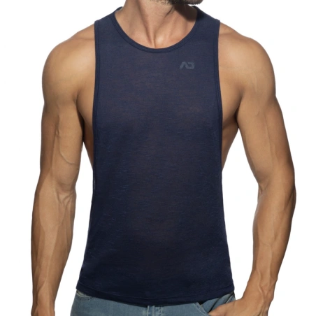 DÉBARDEUR FIN ECHANCRÉ FLAME BLEU MARINE AD1108 - ADDICTED