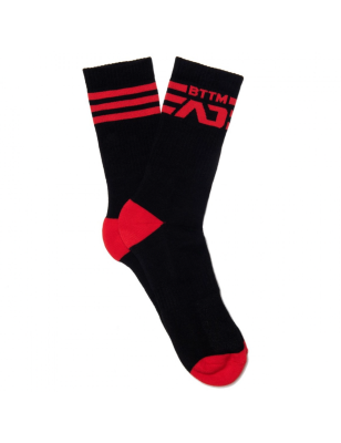 CHAUSSETTES BTTM ROUGE ET NOIR ADF147 - ADDICTED FETISH