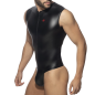 BODY-STRING ZIP RING UP SIMILICUIR NOIR ADF142 - ADDICTED FETISH BODY-STRING ZIP RING UP SIMILICUIR NOIR ADF142 - ADDICTED FETISH