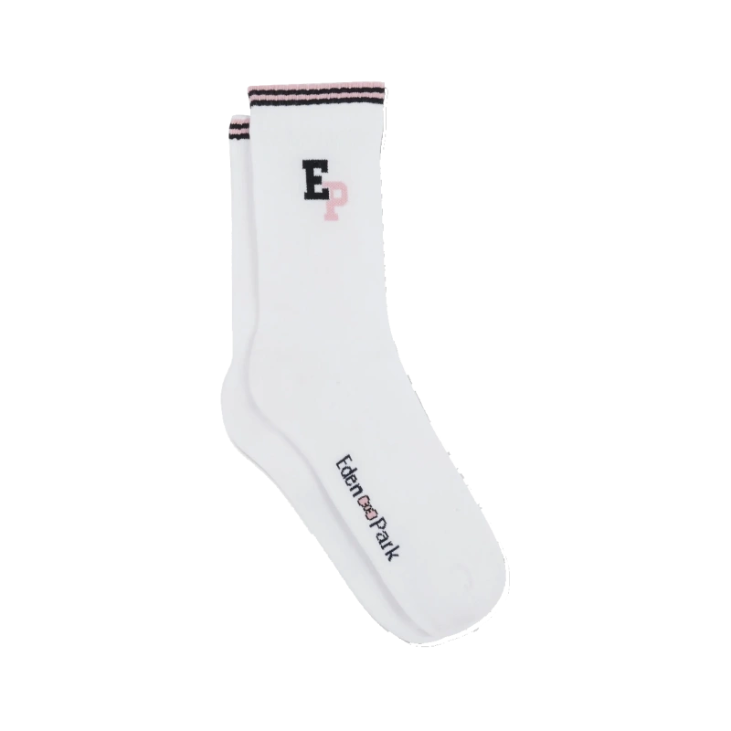 PAIRE DE CHAUSSETTES A LETTRAGE BLANCHE EP1733A0700 - EDEN PARK