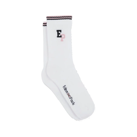PAIRE DE CHAUSSETTES A LETTRAGE BLANCHE EP1733A0700 - EDEN PARK