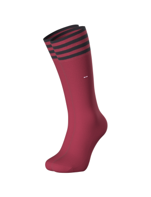 PAIRE DE CHAUSSETTES UNIS A FINITION RAYURES BORDEAUX EP1733A0100 - EDEN PARK