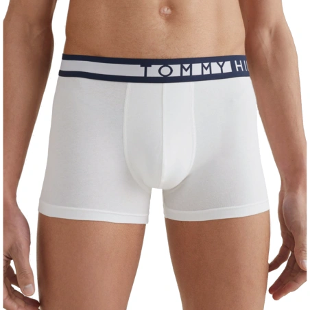PACK DE 3 BOXERS EN COTON COURTS BLANC/NOIR/GRIS UM0UM01234 - TOMMY HILFIGER
