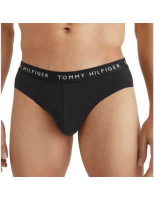 PACK DE 3 SLIPS EN COTON BLANC/GRIS/NOIR UM0UM02206 - TOMMY HILFIGER