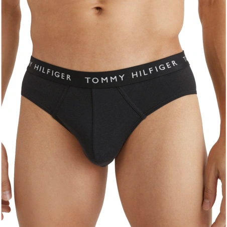 PACK DE 3 SLIPS EN COTON BLANC/GRIS/NOIR UM0UM02206 - TOMMY HILFIGER