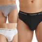 PACK DE 3 SLIPS EN COTON BLANC/GRIS/NOIR UM0UM02206 - TOMMY HILFIGER
