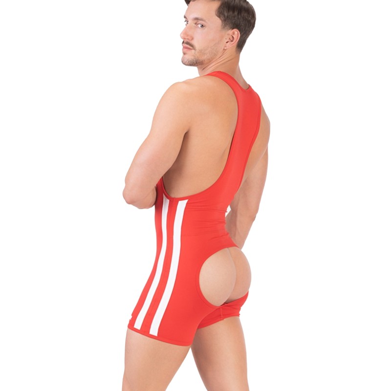 BODY SINGLET SHORT DASTIN ROUGE ET BLANC 91969 - BARCODE BERLIN