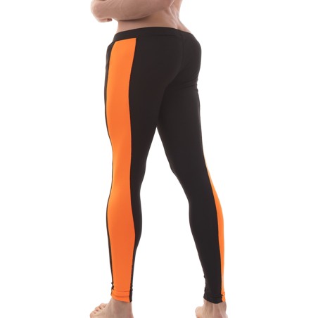 LEGGING ONNIKO NOIR ET ORANGE FLUO 91985 - BARCODE BERLIN