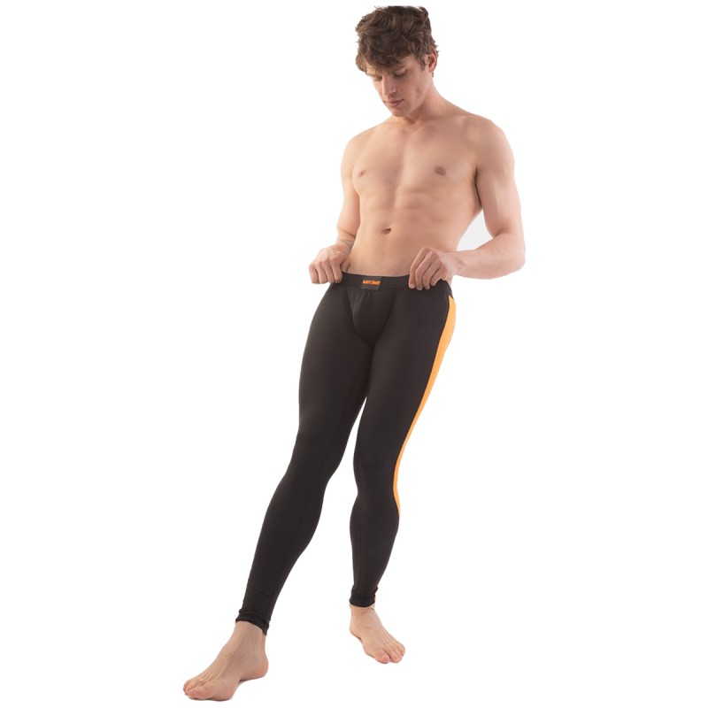 LEGGING ONNIKO NOIR ET ORANGE FLUO 91985 BARCODE BERLIN