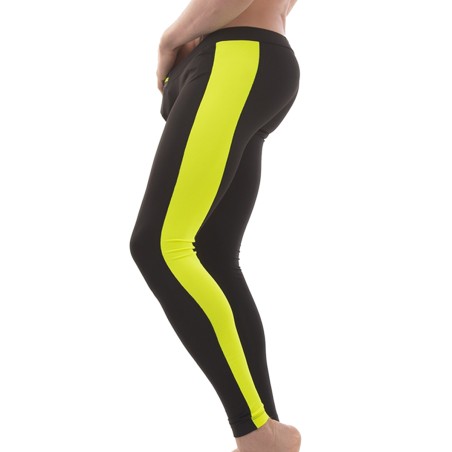 LEGGING ONNIKO NOIR ET JAUNE FLUO 91985 - BARCODE BERLIN