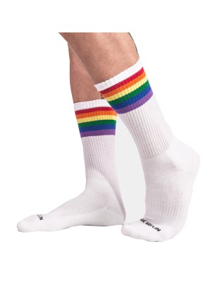 PAIRE DE CHAUSSETTES PRIDE BLANCHE 91742 - BARCODE BERLIN