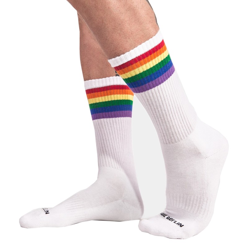 PAIRE DE CHAUSSETTES PRIDE BLANCHE 91742 - BARCODE BERLIN