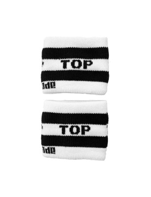 LOT DE 2 BANDEAUX/BRACELETS IDENTITY TOP EN COTON BLANC ET NOIR 92065 - BARCODE