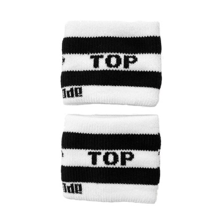 LOT DE 2 BANDEAUX/BRACELETS IDENTITY TOP EN COTON BLANC ET NOIR 92065 - BARCODE