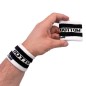 LOT DE 2 BANDEAUX/BRACELETS IDENTITY BOTTOM EN COTON BLANC ET NOIR 92064 - BARCODE