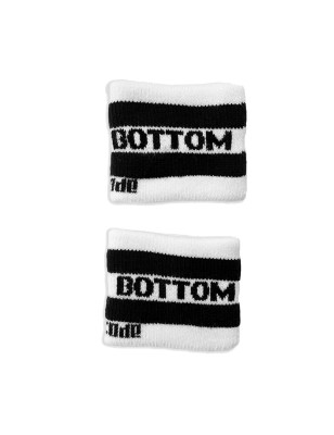 LOT DE 2 BANDEAUX/BRACELETS IDENTITY BOTTOM EN COTON BLANC ET NOIR 92064 - BARCODE