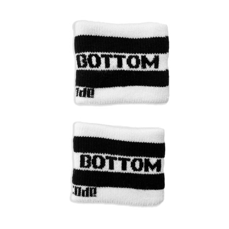 LOT DE 2 BANDEAUX/BRACELETS IDENTITY BOTTOM EN COTON BLANC ET NOIR 92064 - BARCODE