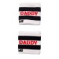 LOT DE 2 BANDEAUX/BRACELETS IDENTITY DADDY EN COTON BLANC 92069 - BARCODE LOT DE 2 BANDEAUX/BRACELETS IDENTITY DADDY EN COTON BLANC 92069 - BARCODE