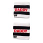 LOT DE 2 BANDEAUX/BRACELETS IDENTITY DADDY EN COTON BLANC 92069 - BARCODE